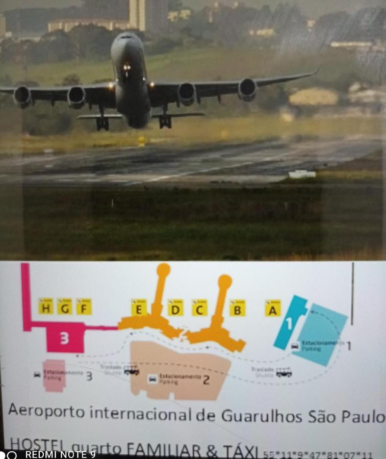 Hostel Familia Quartos Privado Proximo Aeroporto Int Guarulhos Sp Taxi 24 Hrs Zewnętrze zdjęcie